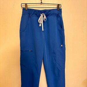 Figs Yola Skinny Scrub Pants- Royal Blue, small